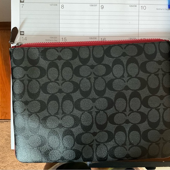 Coach Pouch bag black and red - Picture 4 of 6